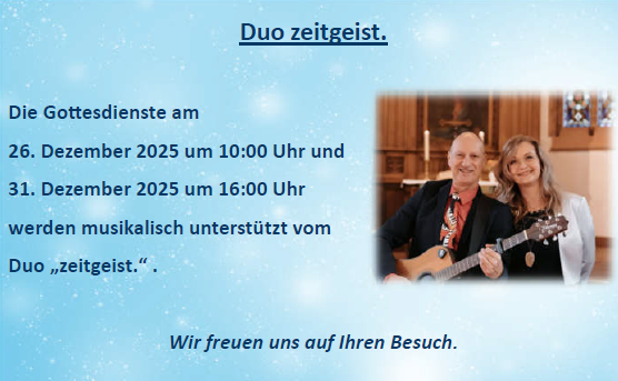 Termine und Bild vom Duo zeitgeist.